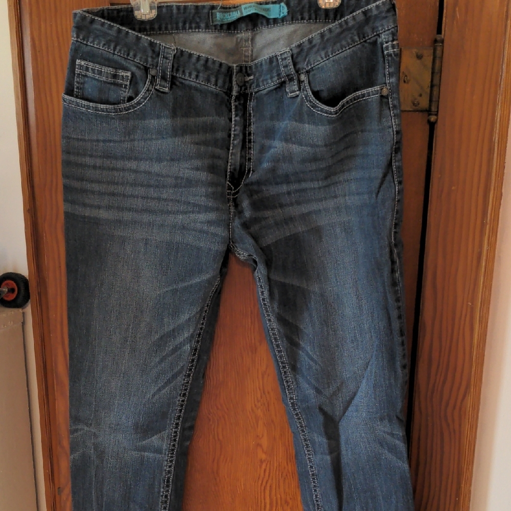 Rock & Roll Denim Dark Blue Men's Straight Jeans